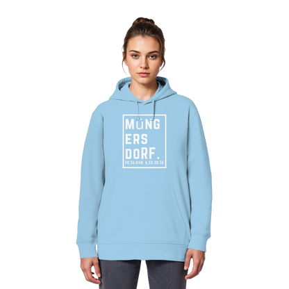 Müngersdorf Koordinaten (großer Druck auf der Brust) - Organic Basic Hoodie