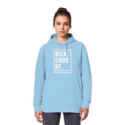 Bickendorf Koordinaten (großer Druck auf der Brust) - Organic Basic Hoodie