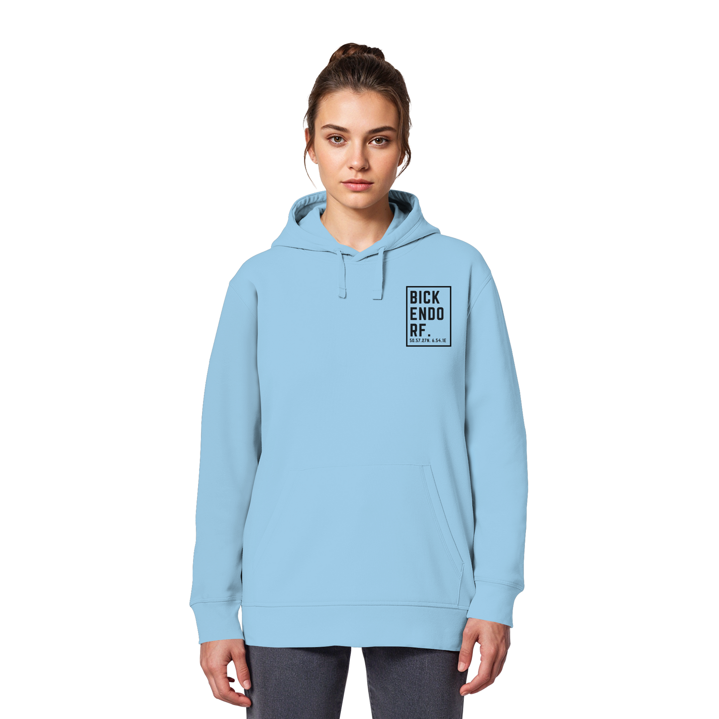 Bickendorf Koordinaten (kleiner Druck auf der Brust) - Organic Basic Hoodie