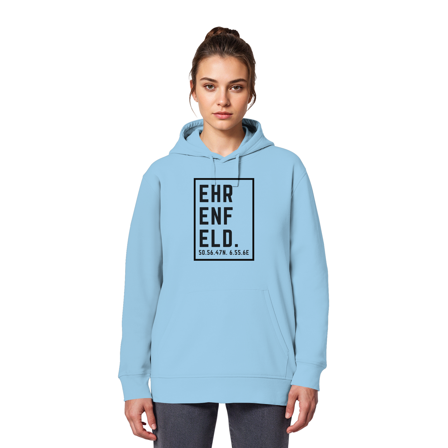 Ehrenfeld Koordinaten (großer Druck auf der Brust) - Organic Basic Hoodie