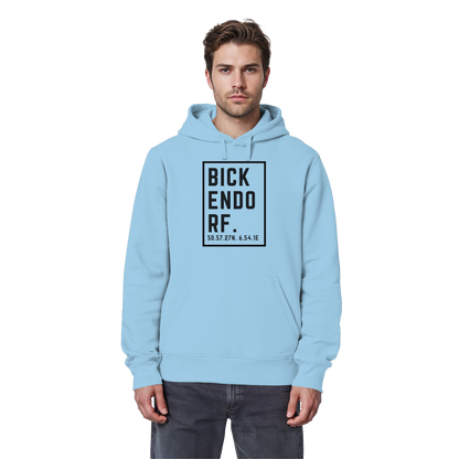 Bickendorf Koordinaten (großer Druck auf der Brust) - Organic Basic Hoodie
