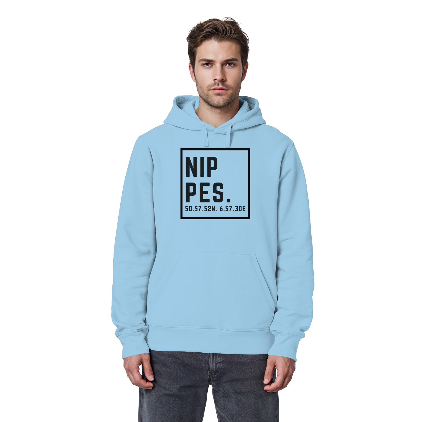 Nippes Koordinaten (großer Druck auf der Brust) - Organic Basic Hoodie