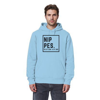 Nippes Koordinaten (großer Druck auf der Brust) - Organic Basic Hoodie