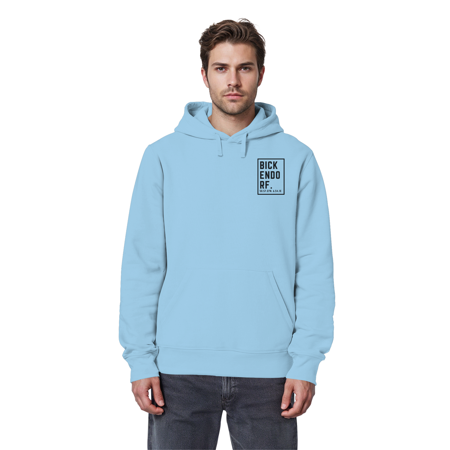 Bickendorf Koordinaten (kleiner Druck auf der Brust) - Organic Basic Hoodie