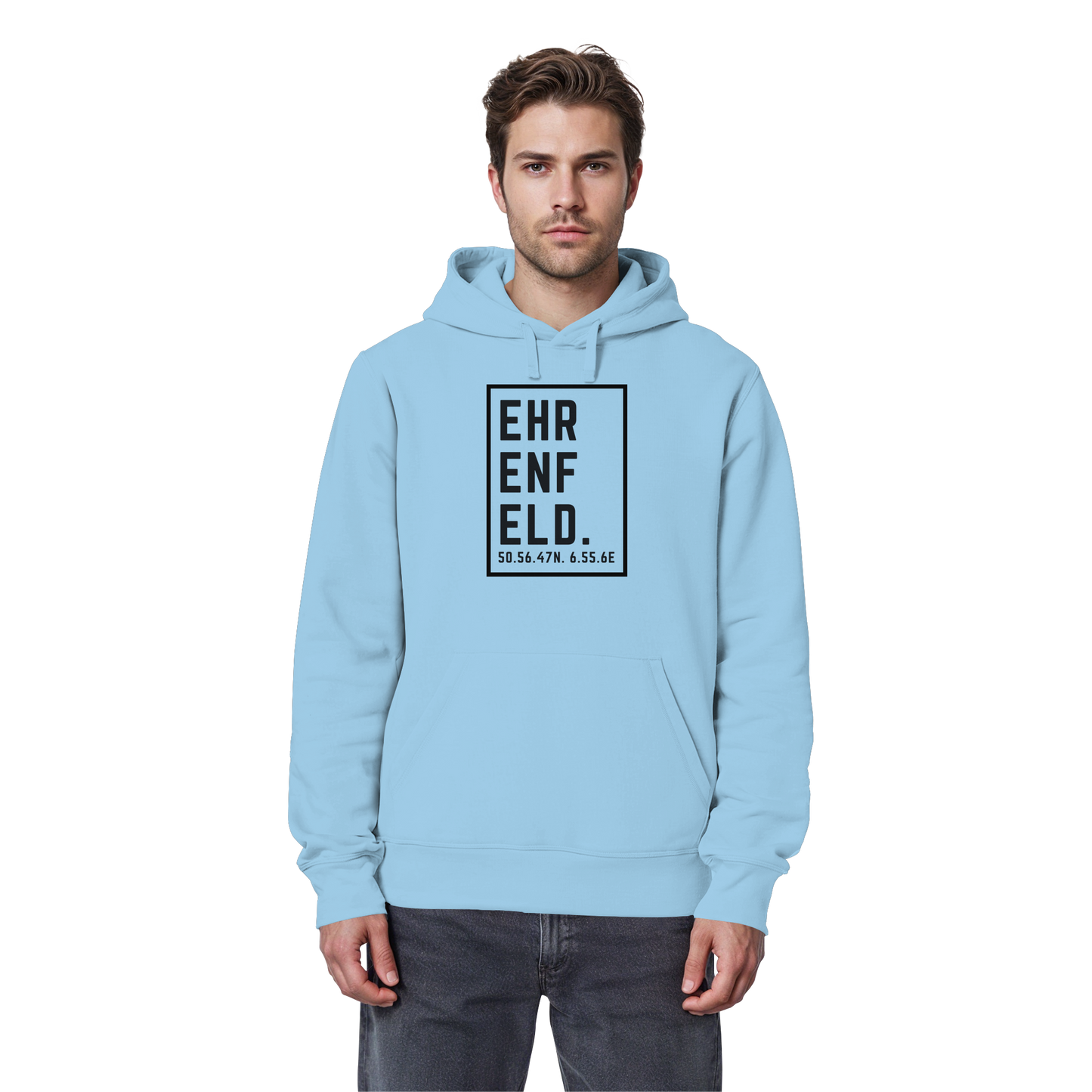 Ehrenfeld Koordinaten (großer Druck auf der Brust) - Organic Basic Hoodie