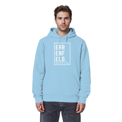 Ehrenfeld Koordinaten (großer Druck auf der Brust) - Organic Basic Hoodie