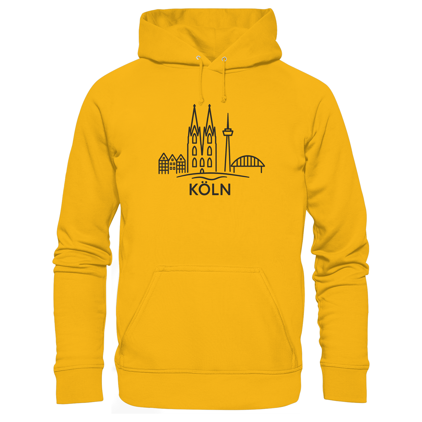 Köln Skyline (großer Druck auf der Brust) - Organic Basic Hoodie