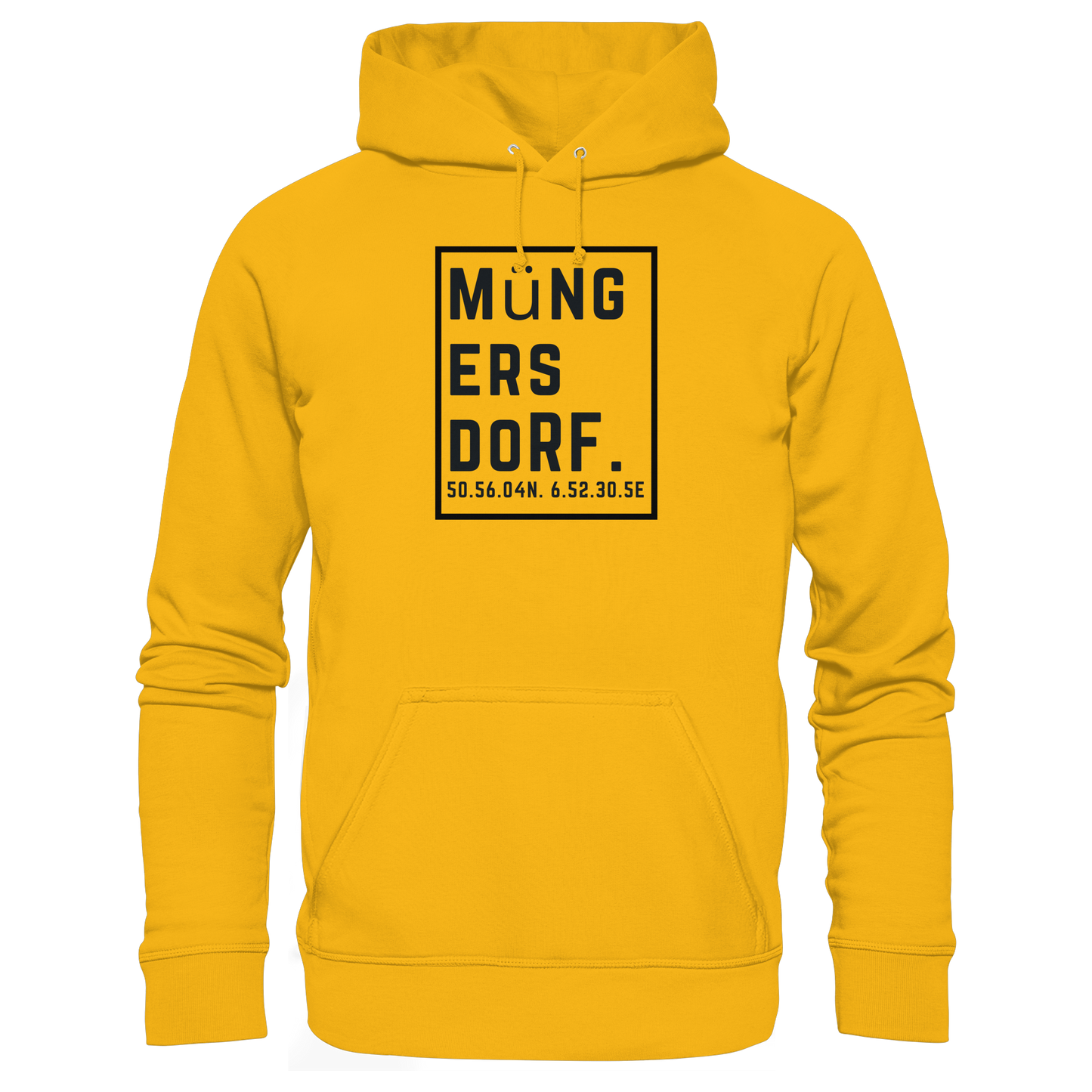 Müngersdorf Koordinaten (großer Druck auf der Brust) - Organic Basic Hoodie