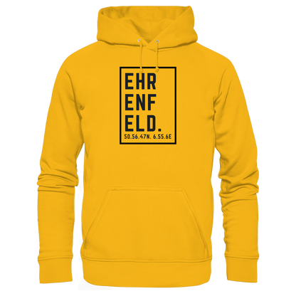 Ehrenfeld Koordinaten (großer Druck auf der Brust) - Organic Basic Hoodie
