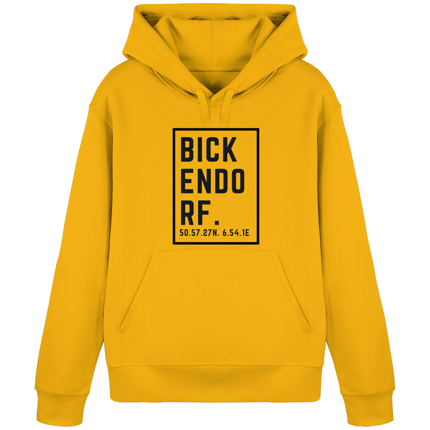 Bickendorf Koordinaten (großer Druck auf der Brust) - Organic Basic Hoodie
