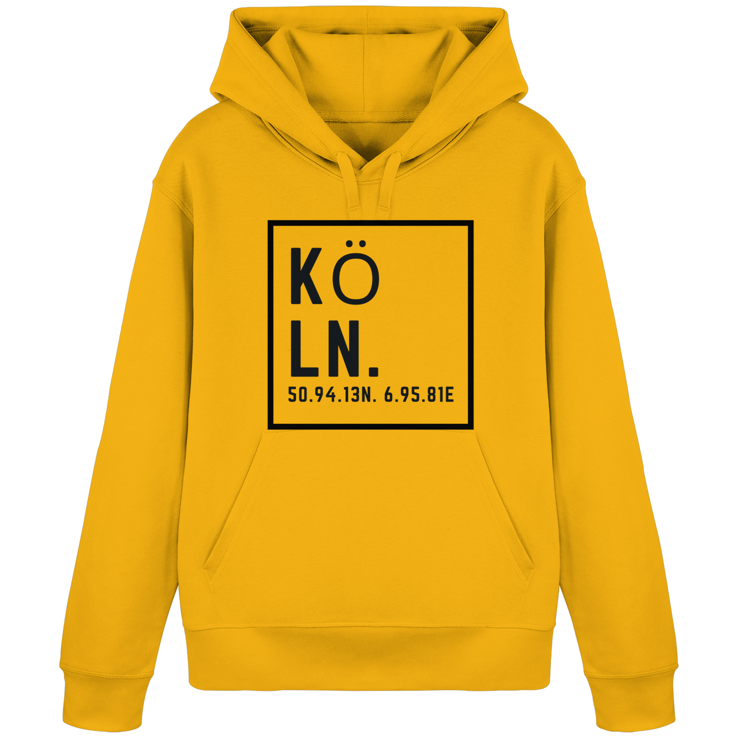 Köln Koordinaten (großer Druck auf der Brust) - Organic Basic Hoodie