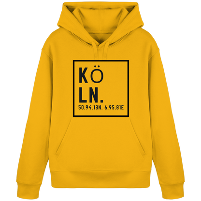 Köln Koordinaten (großer Druck auf der Brust) - Organic Basic Hoodie