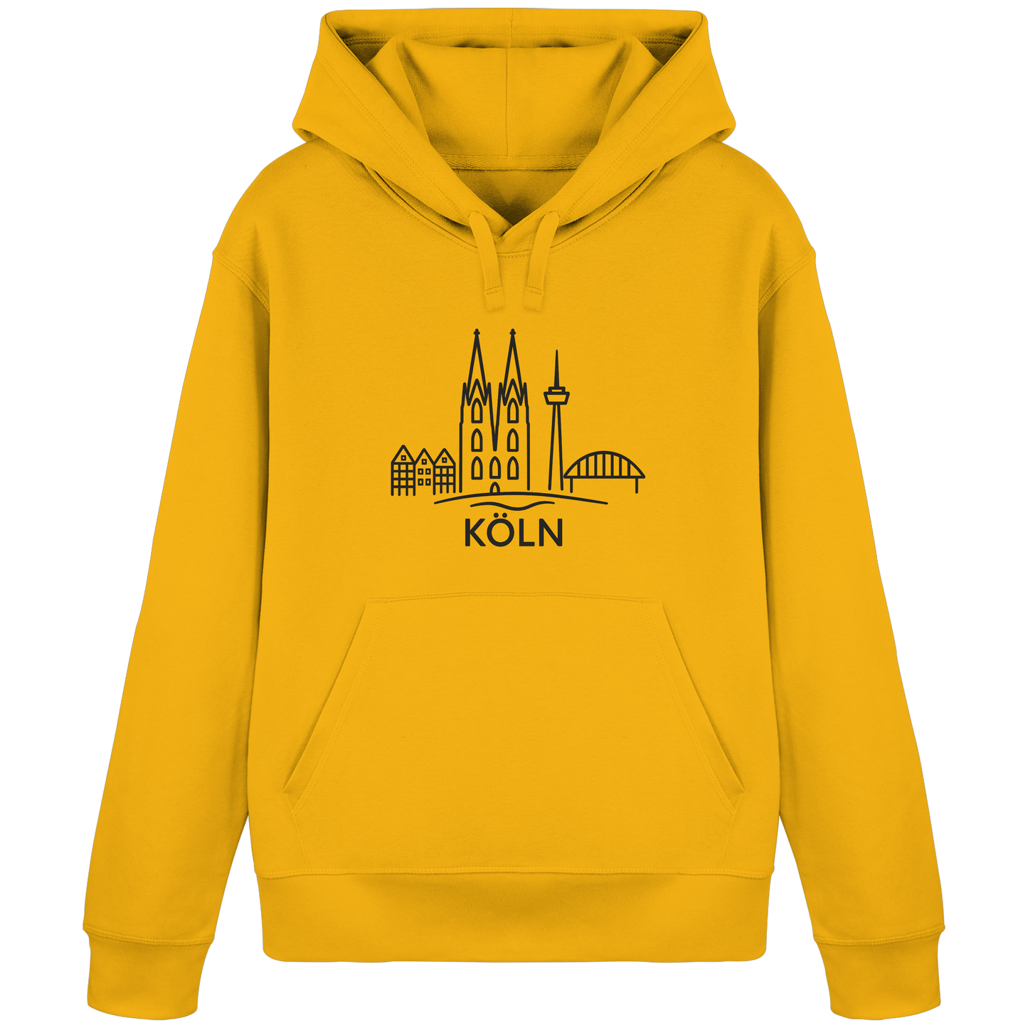 Köln Skyline (großer Druck auf der Brust) - Organic Basic Hoodie