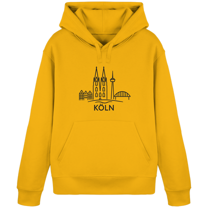 Köln Skyline (großer Druck auf der Brust) - Organic Basic Hoodie