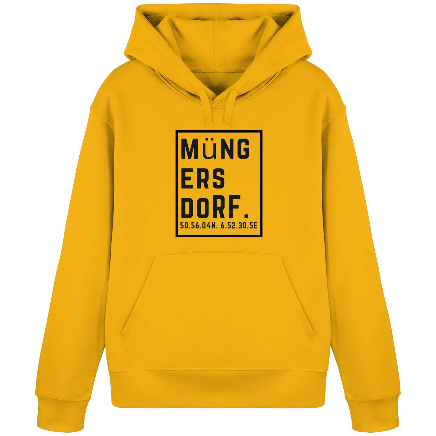Müngersdorf Koordinaten (großer Druck auf der Brust) - Organic Basic Hoodie