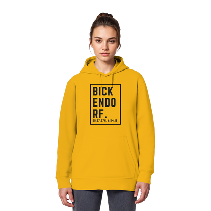 Bickendorf Koordinaten (großer Druck auf der Brust) - Organic Basic Hoodie