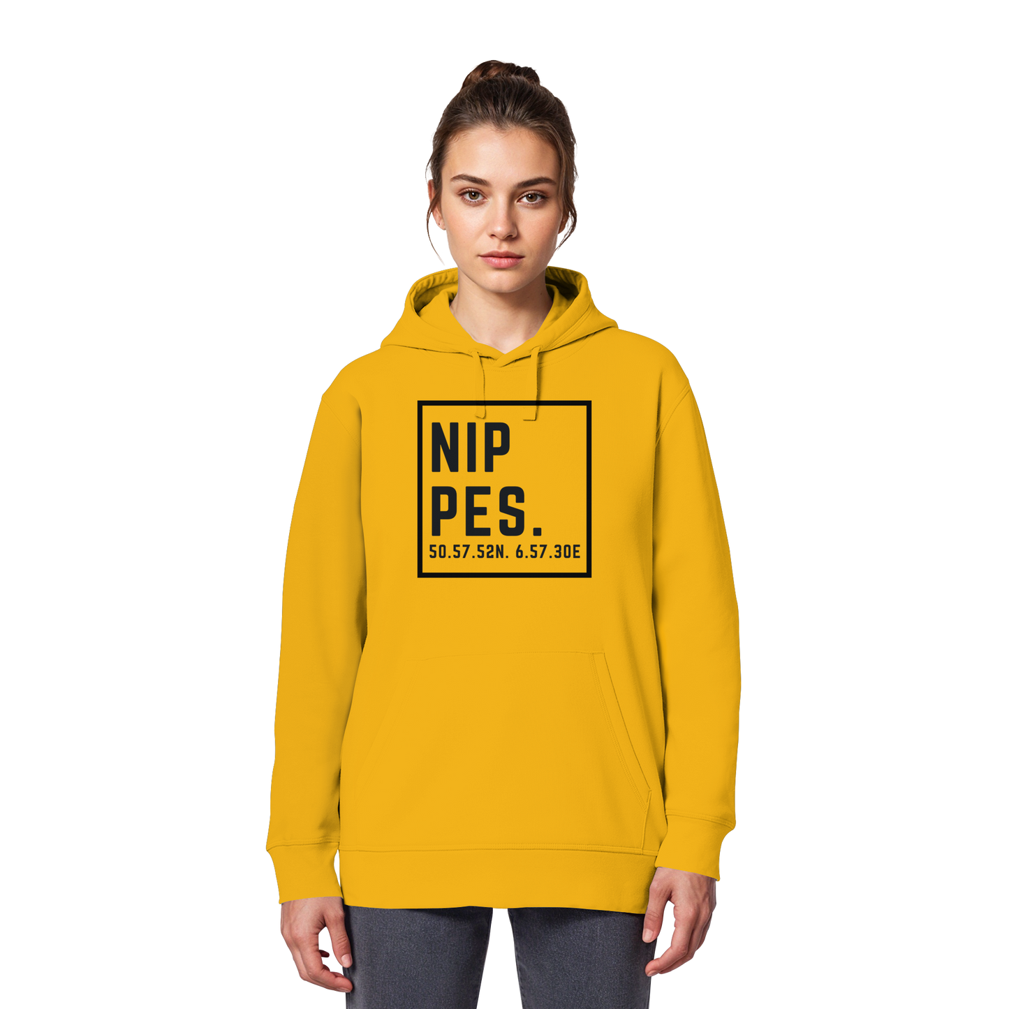 Nippes Koordinaten (großer Druck auf der Brust) - Organic Basic Hoodie