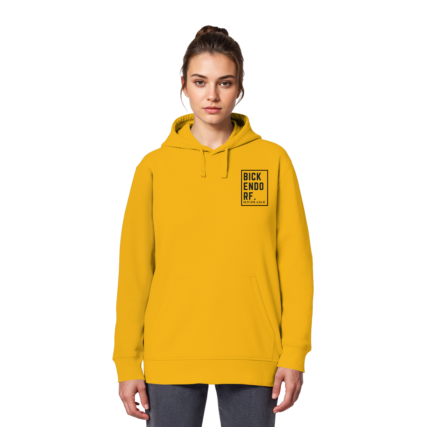Bickendorf Koordinaten (kleiner Druck auf der Brust) - Organic Basic Hoodie