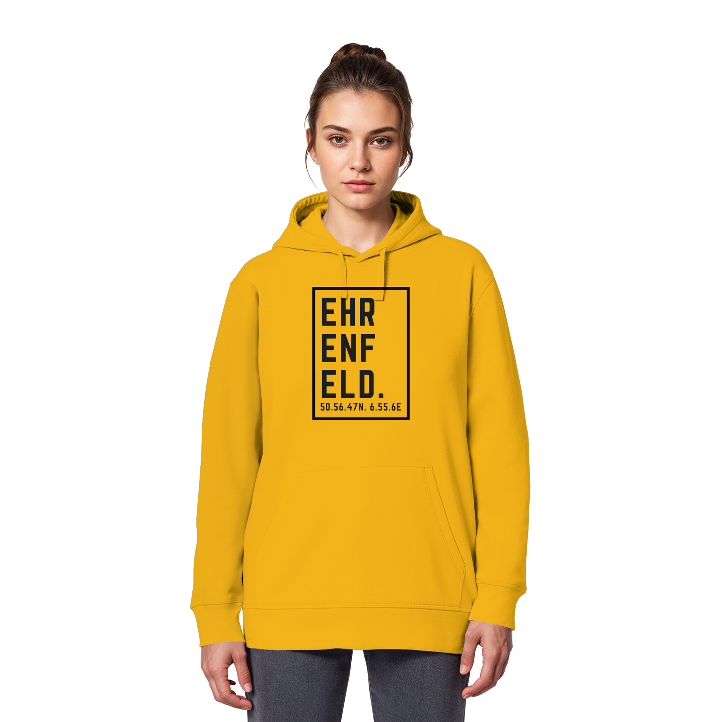 Ehrenfeld Koordinaten (großer Druck auf der Brust) - Organic Basic Hoodie