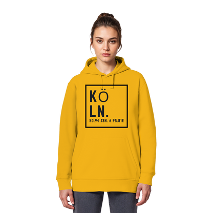 Köln Koordinaten (großer Druck auf der Brust) - Organic Basic Hoodie
