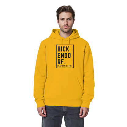 Bickendorf Koordinaten (großer Druck auf der Brust) - Organic Basic Hoodie