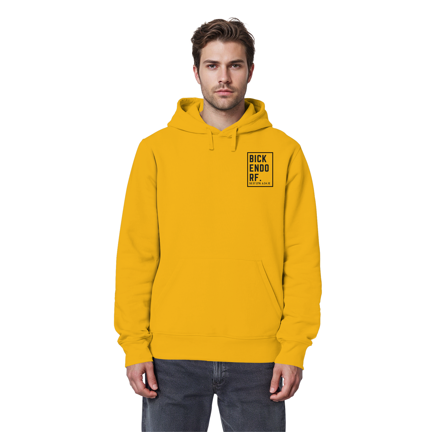 Bickendorf Koordinaten (kleiner Druck auf der Brust) - Organic Basic Hoodie