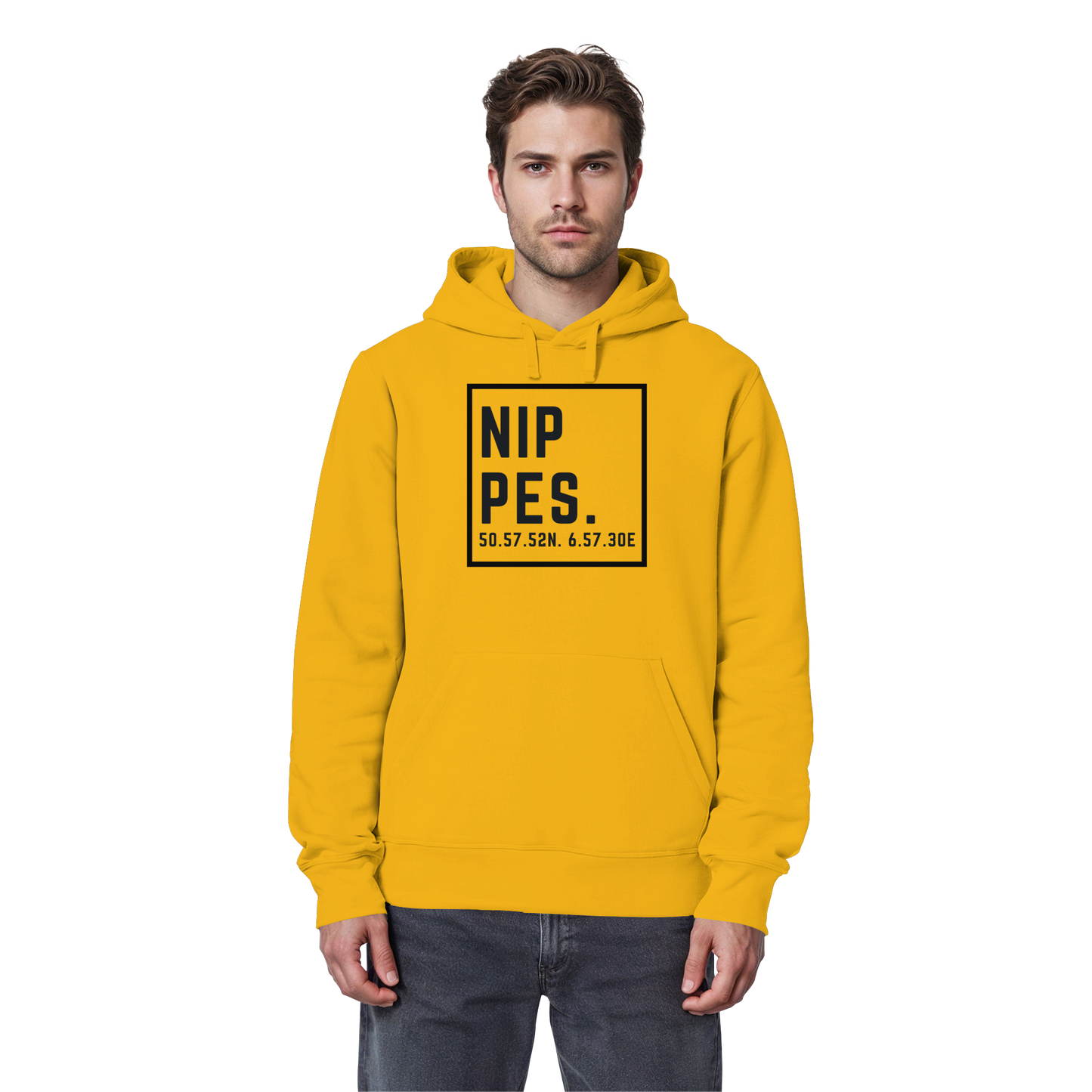 Nippes Koordinaten (großer Druck auf der Brust) - Organic Basic Hoodie