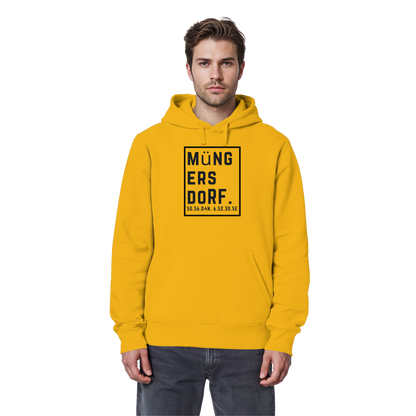 Müngersdorf Koordinaten (großer Druck auf der Brust) - Organic Basic Hoodie