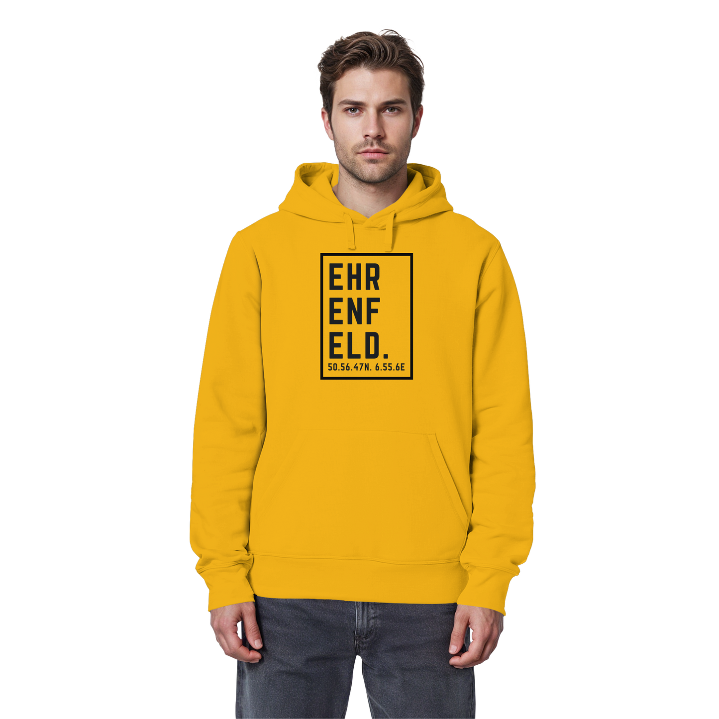 Ehrenfeld Koordinaten (großer Druck auf der Brust) - Organic Basic Hoodie