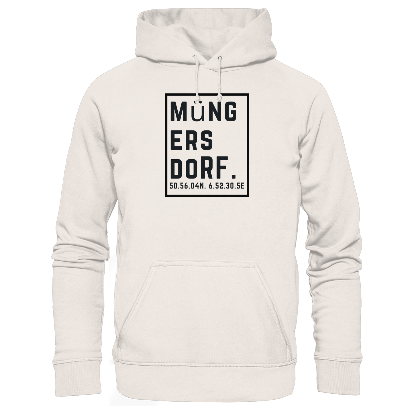 Müngersdorf Koordinaten (großer Druck auf der Brust) - Organic Basic Hoodie