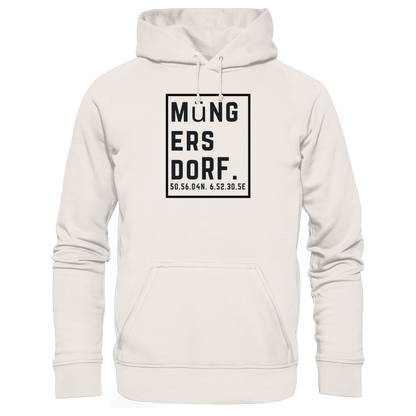 Müngersdorf Koordinaten (großer Druck auf der Brust) - Organic Basic Hoodie