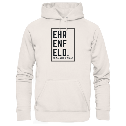 Ehrenfeld Koordinaten (großer Druck auf der Brust) - Organic Basic Hoodie