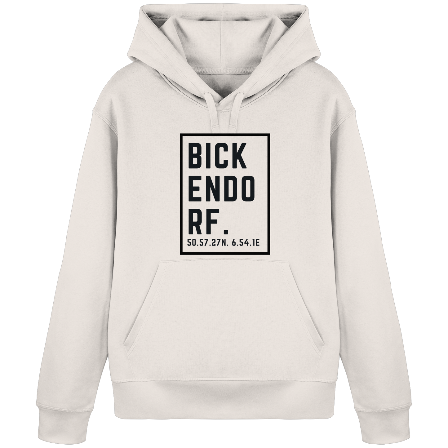 Bickendorf Koordinaten (großer Druck auf der Brust) - Organic Basic Hoodie