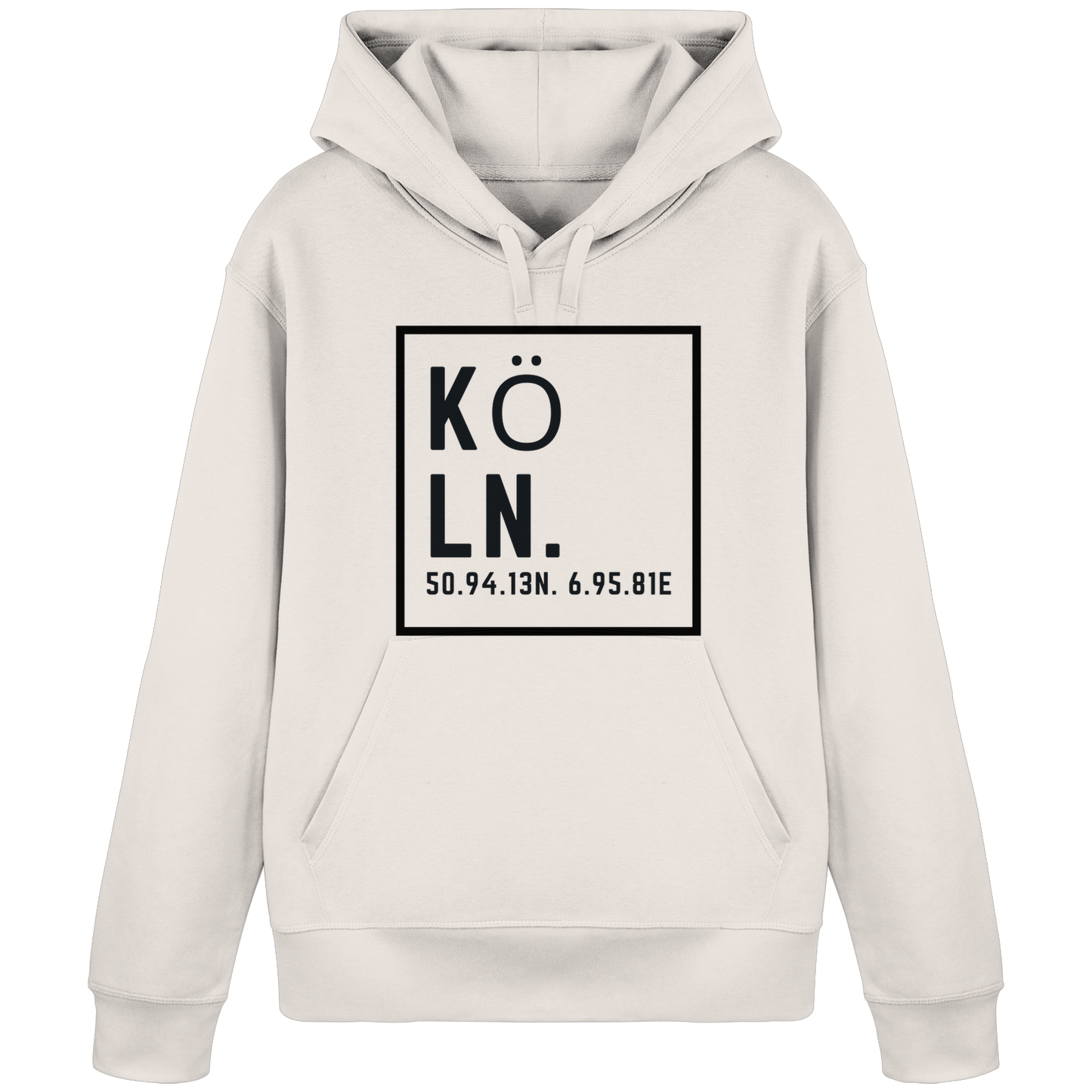 Köln Koordinaten (großer Druck auf der Brust) - Organic Basic Hoodie