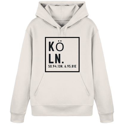 Köln Koordinaten (großer Druck auf der Brust) - Organic Basic Hoodie