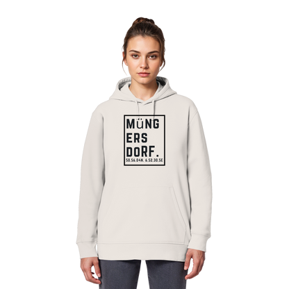 Müngersdorf Koordinaten (großer Druck auf der Brust) - Organic Basic Hoodie