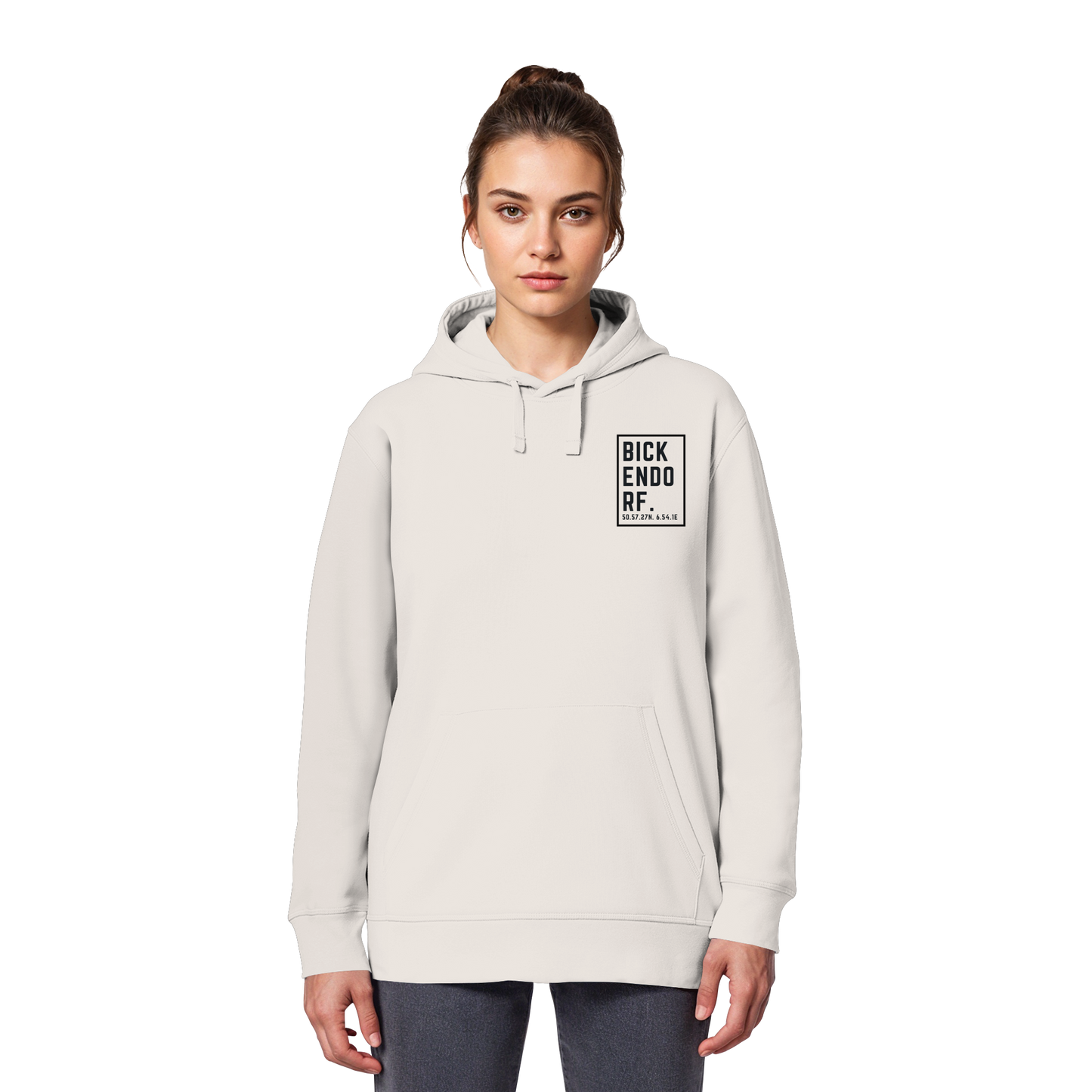Bickendorf Koordinaten (kleiner Druck auf der Brust) - Organic Basic Hoodie