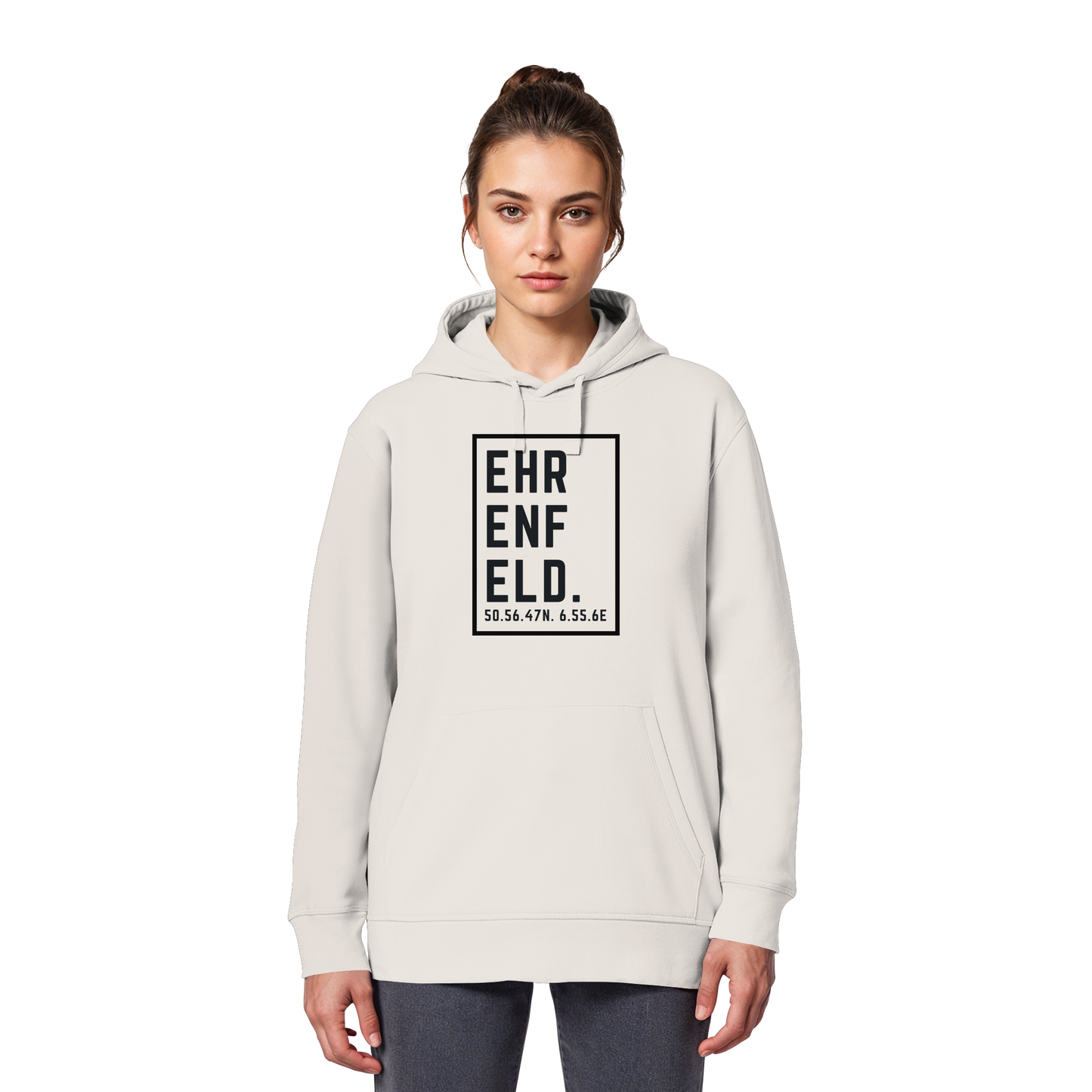 Ehrenfeld Koordinaten (großer Druck auf der Brust) - Organic Basic Hoodie
