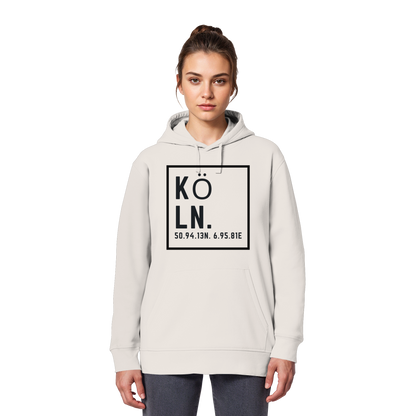 Köln Koordinaten (großer Druck auf der Brust) - Organic Basic Hoodie