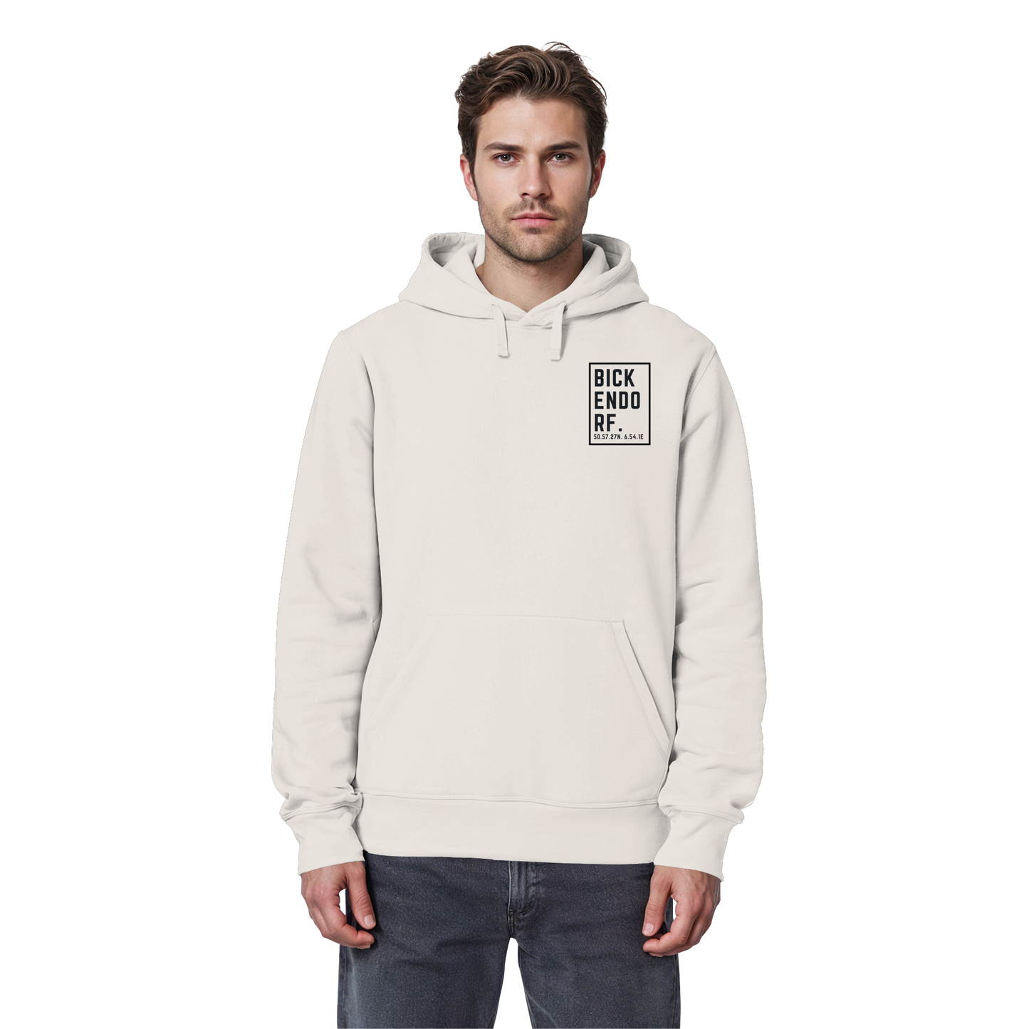 Bickendorf Koordinaten (kleiner Druck auf der Brust) - Organic Basic Hoodie