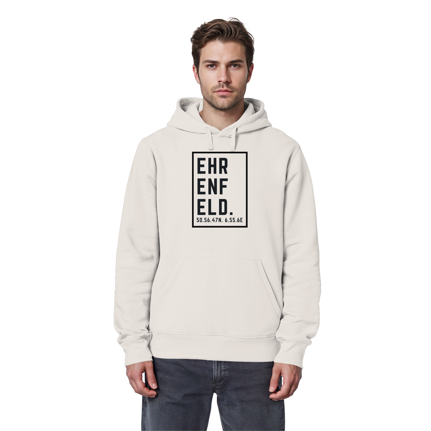 Ehrenfeld Koordinaten (großer Druck auf der Brust) - Organic Basic Hoodie