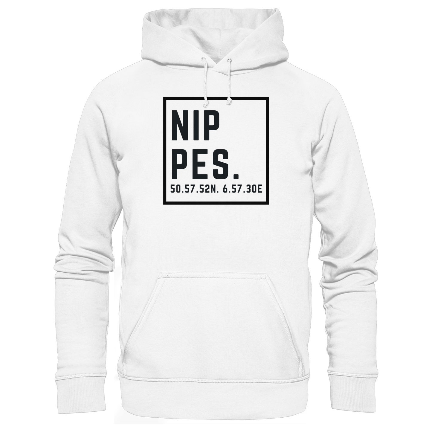 Nippes Koordinaten (großer Druck auf der Brust) - Organic Basic Hoodie