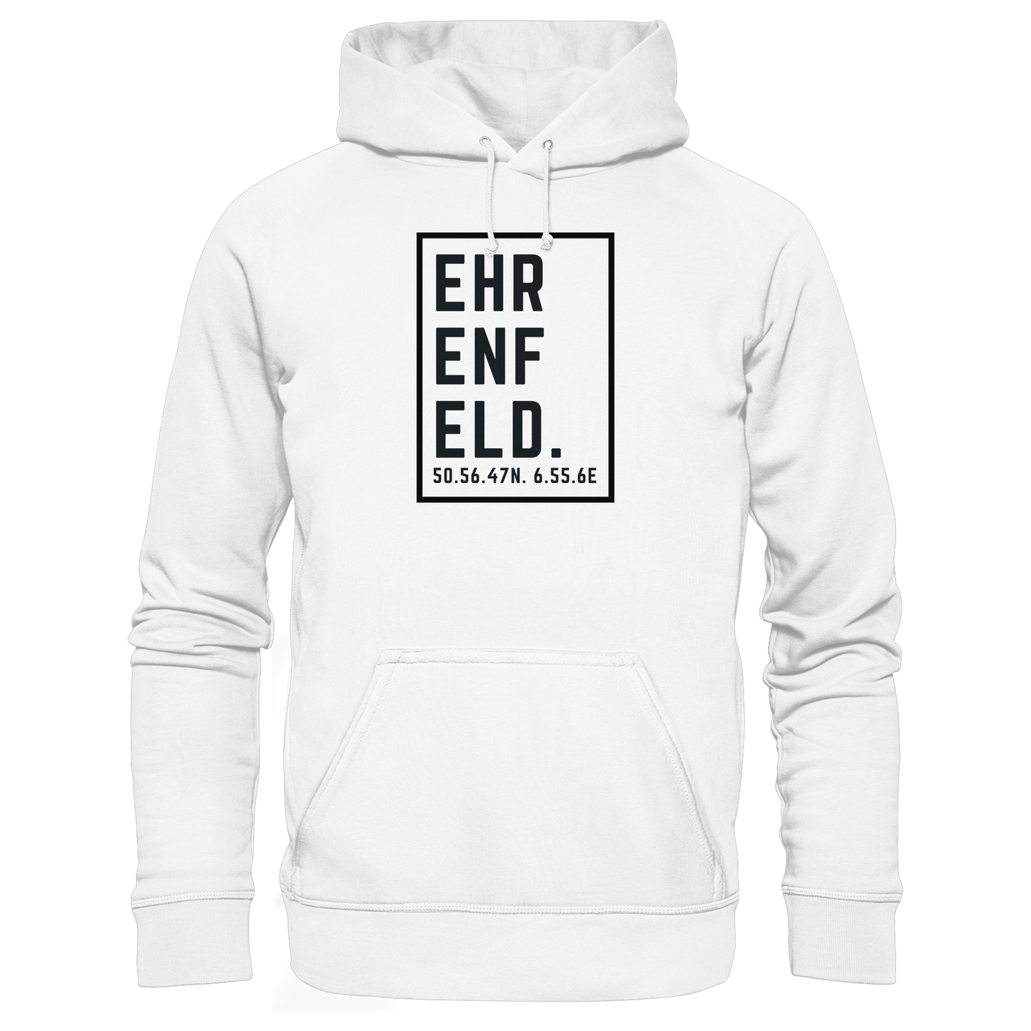 Ehrenfeld Koordinaten (großer Druck auf der Brust) - Organic Basic Hoodie