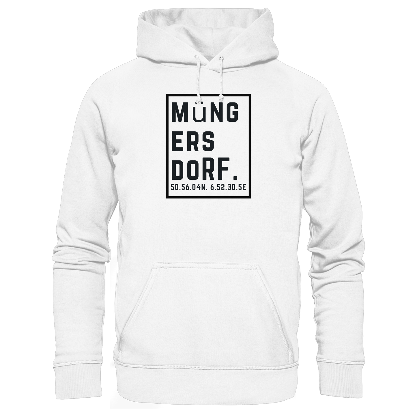 Müngersdorf Koordinaten (großer Druck auf der Brust) - Organic Basic Hoodie