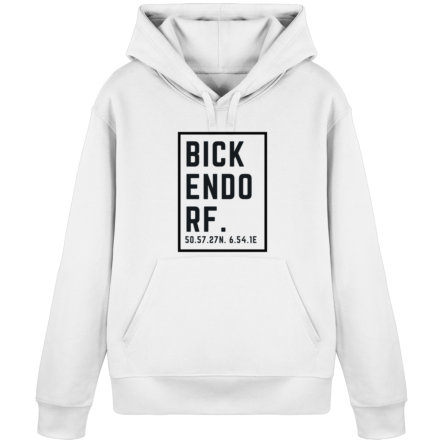 Bickendorf Koordinaten (großer Druck auf der Brust) - Organic Basic Hoodie