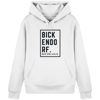 Bickendorf Koordinaten (großer Druck auf der Brust) - Organic Basic Hoodie