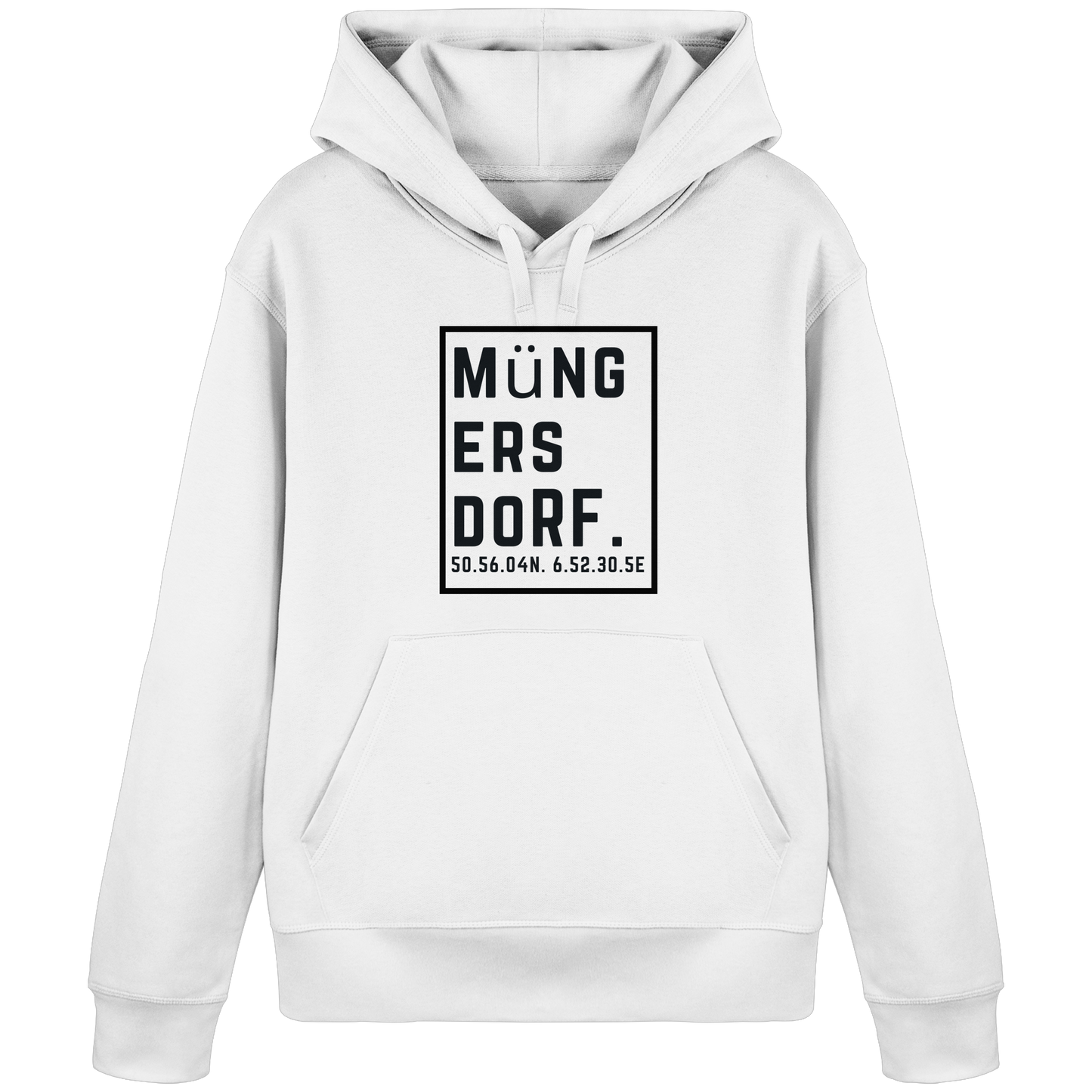 Müngersdorf Koordinaten (großer Druck auf der Brust) - Organic Basic Hoodie