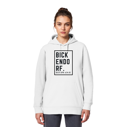 Bickendorf Koordinaten (großer Druck auf der Brust) - Organic Basic Hoodie