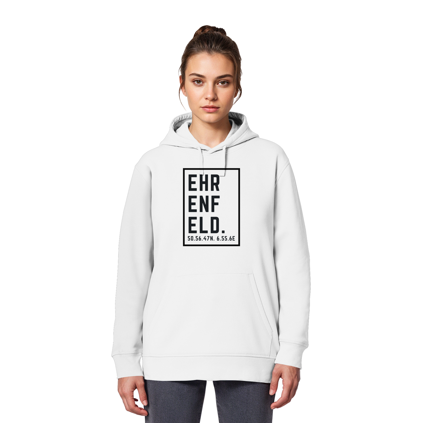 Ehrenfeld Koordinaten (großer Druck auf der Brust) - Organic Basic Hoodie
