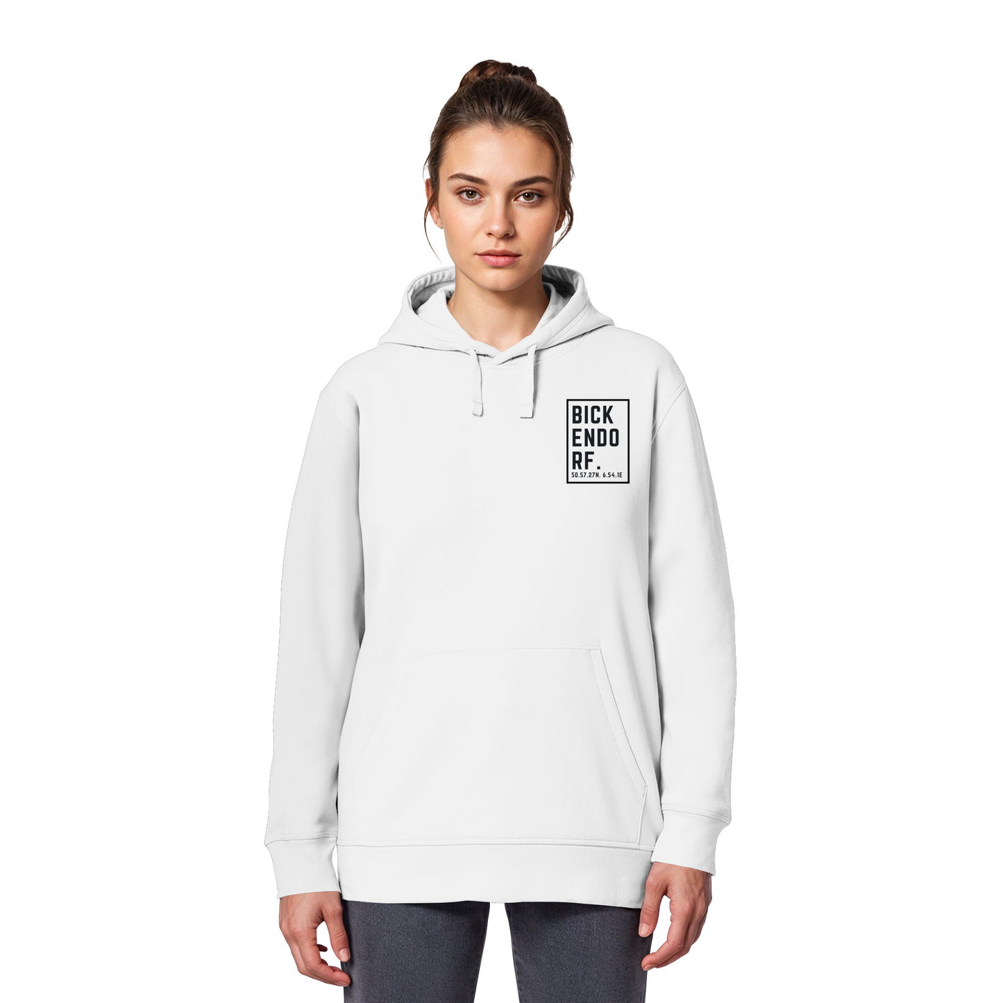 Bickendorf Koordinaten (kleiner Druck auf der Brust) - Organic Basic Hoodie